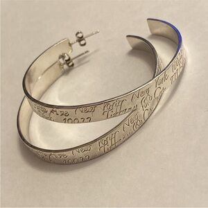 VERY SELECT TRADES! *RARE* Tiffany & Co 1997 Script Hoops